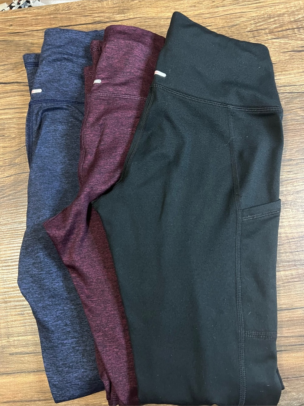 Aerie Chill Play Move Leggings Size Small 3 Pair Lot Black Blue Burgundy